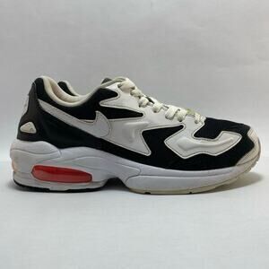 NIKE AIR MAX 2 Light Black Hyper Crimson Shoes Women's Size 6.5
